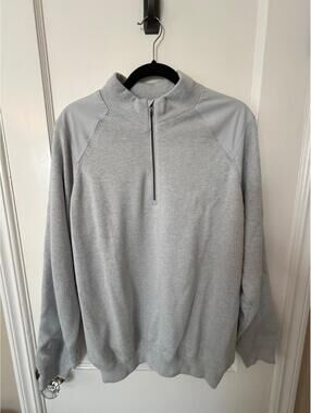 Dunning Quarter Zip Pullover Sweater Men's L Gray NWT